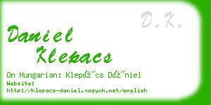 daniel klepacs business card